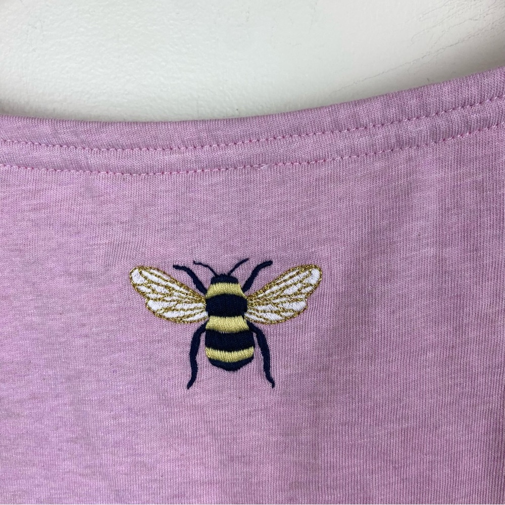 Joules Pink‎ Cotton 3/4 Sleeve Shirt Top Bee Loungewear Comfy Cozy Size Medium - Picture 9 of 10